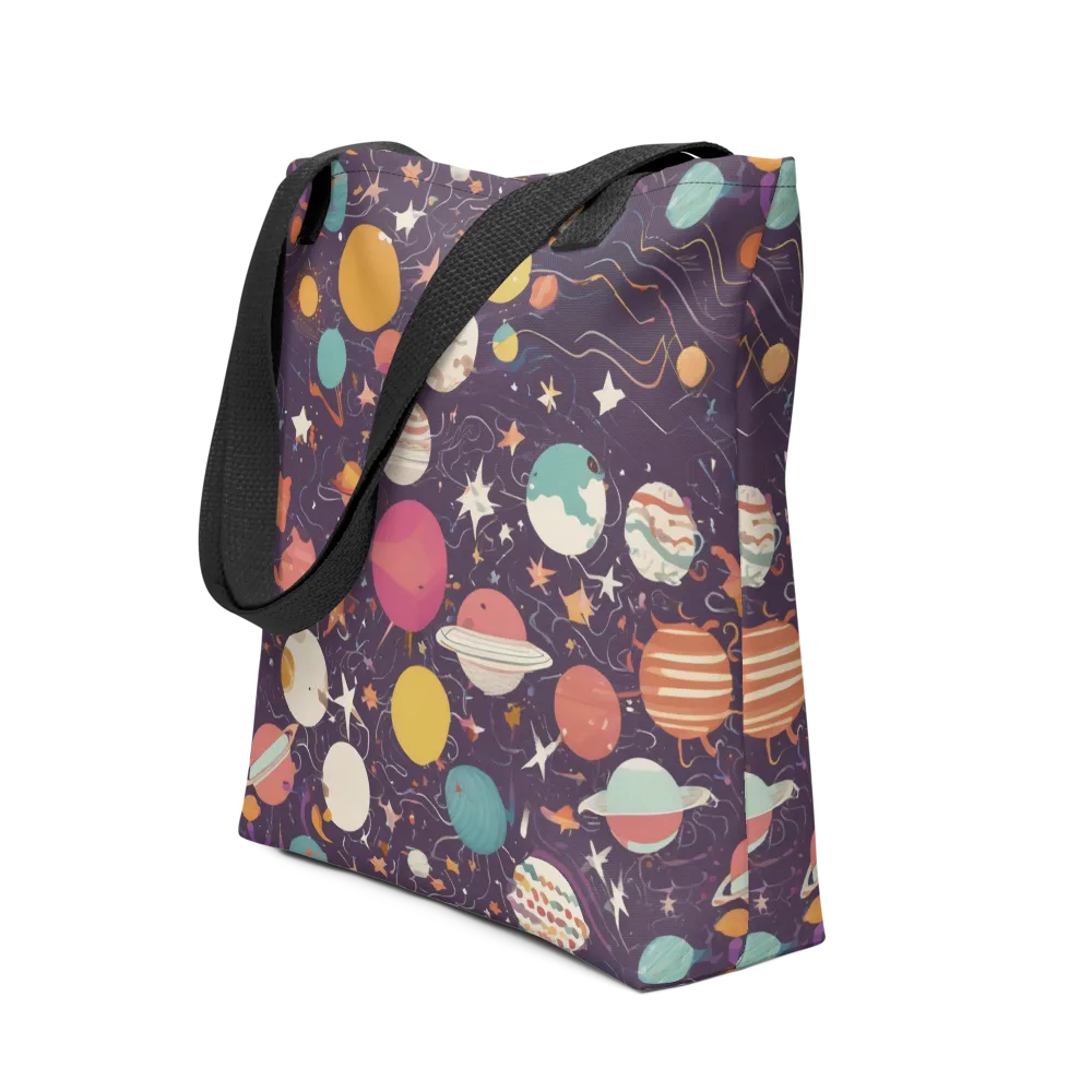 Saturn After Dark on Tote Bag — Front
