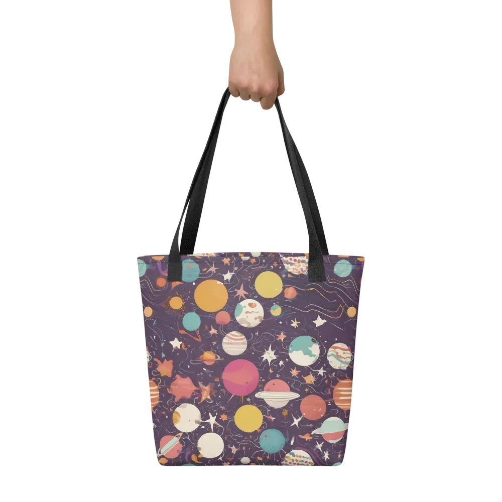 Saturn After Dark on Tote Bag — Front