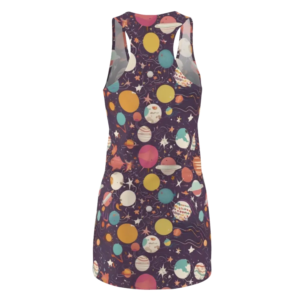 Saturn After Dark on Racerback Dress — Back