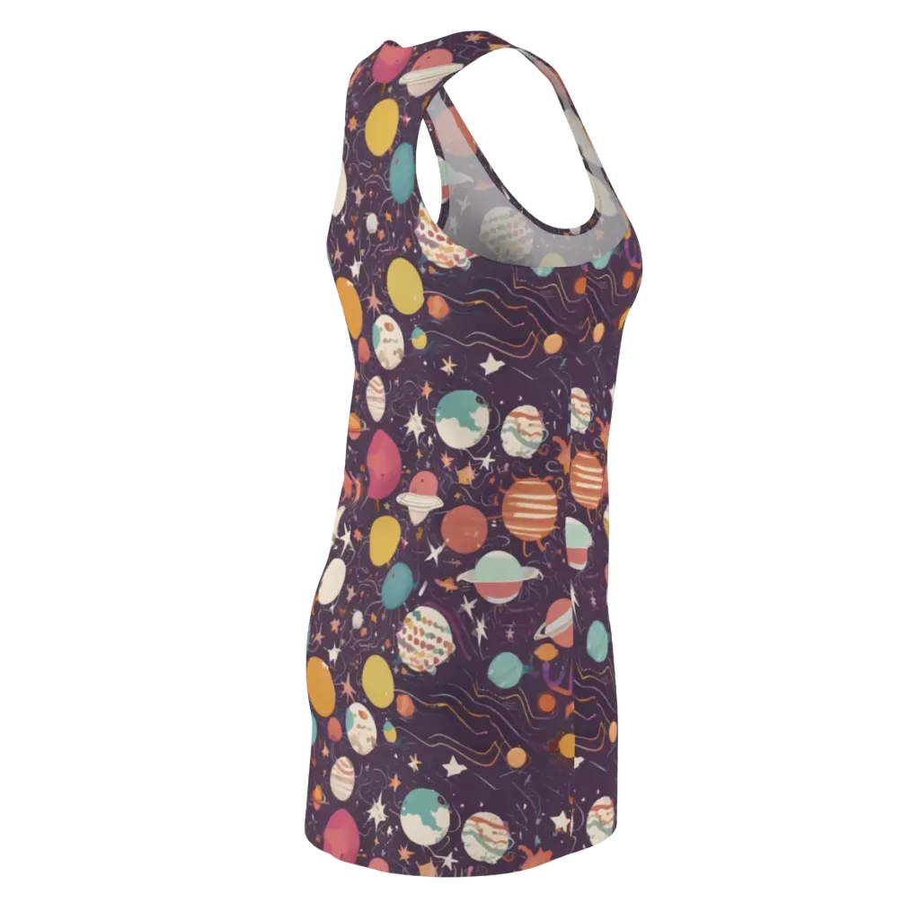 Saturn After Dark on Racerback Dress — Back Side
