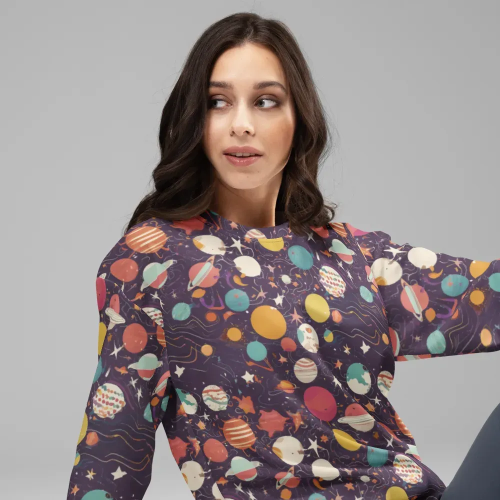 Saturn After Dark on Sweatshirt — Right Front
