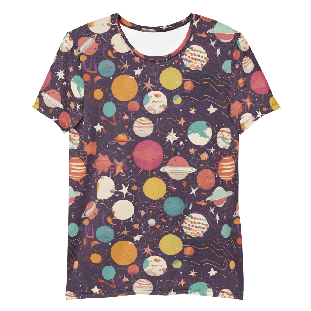 Saturn After Dark on Men's Athletic T-Shirt — Front
