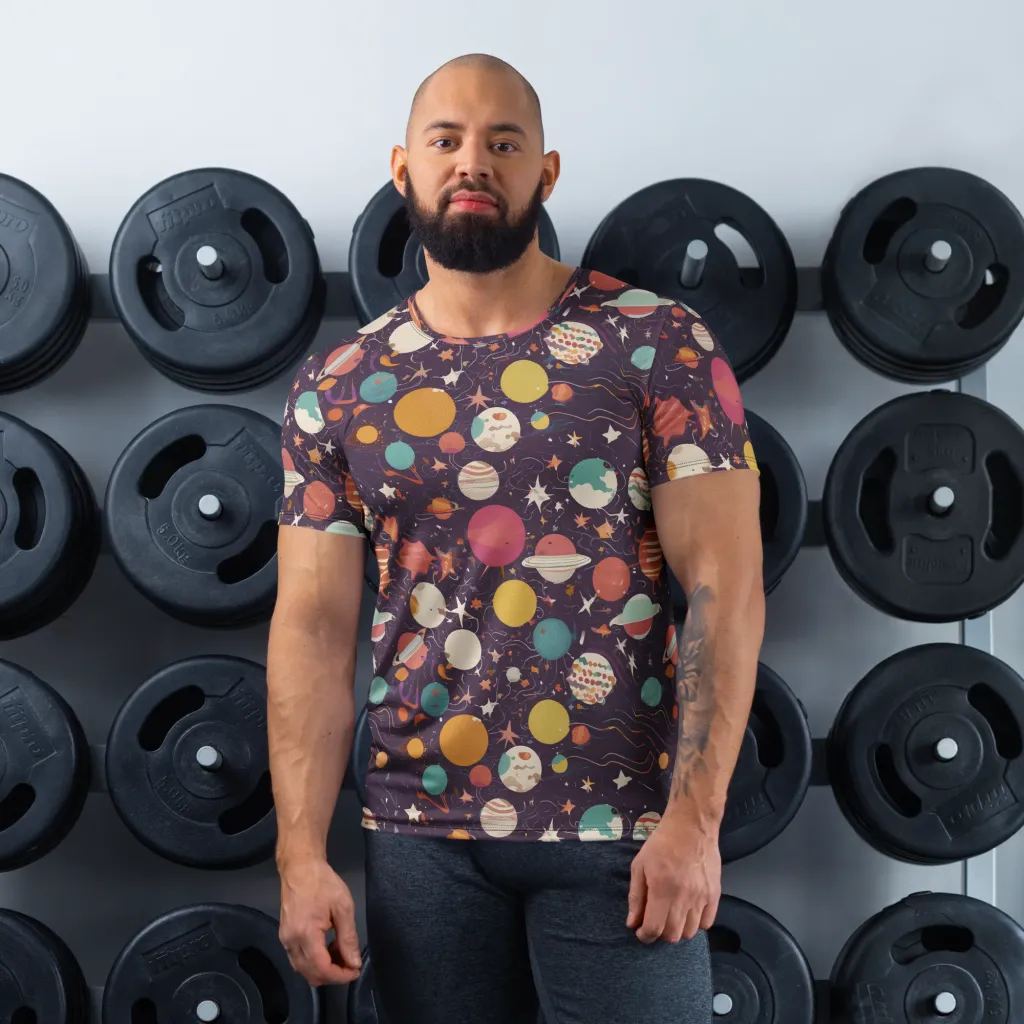 Saturn After Dark on Men's Athletic T-Shirt — Front