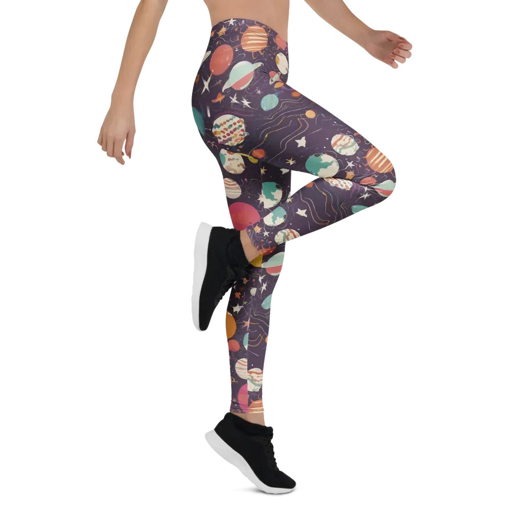 Saturn After Dark on Leggings — Right