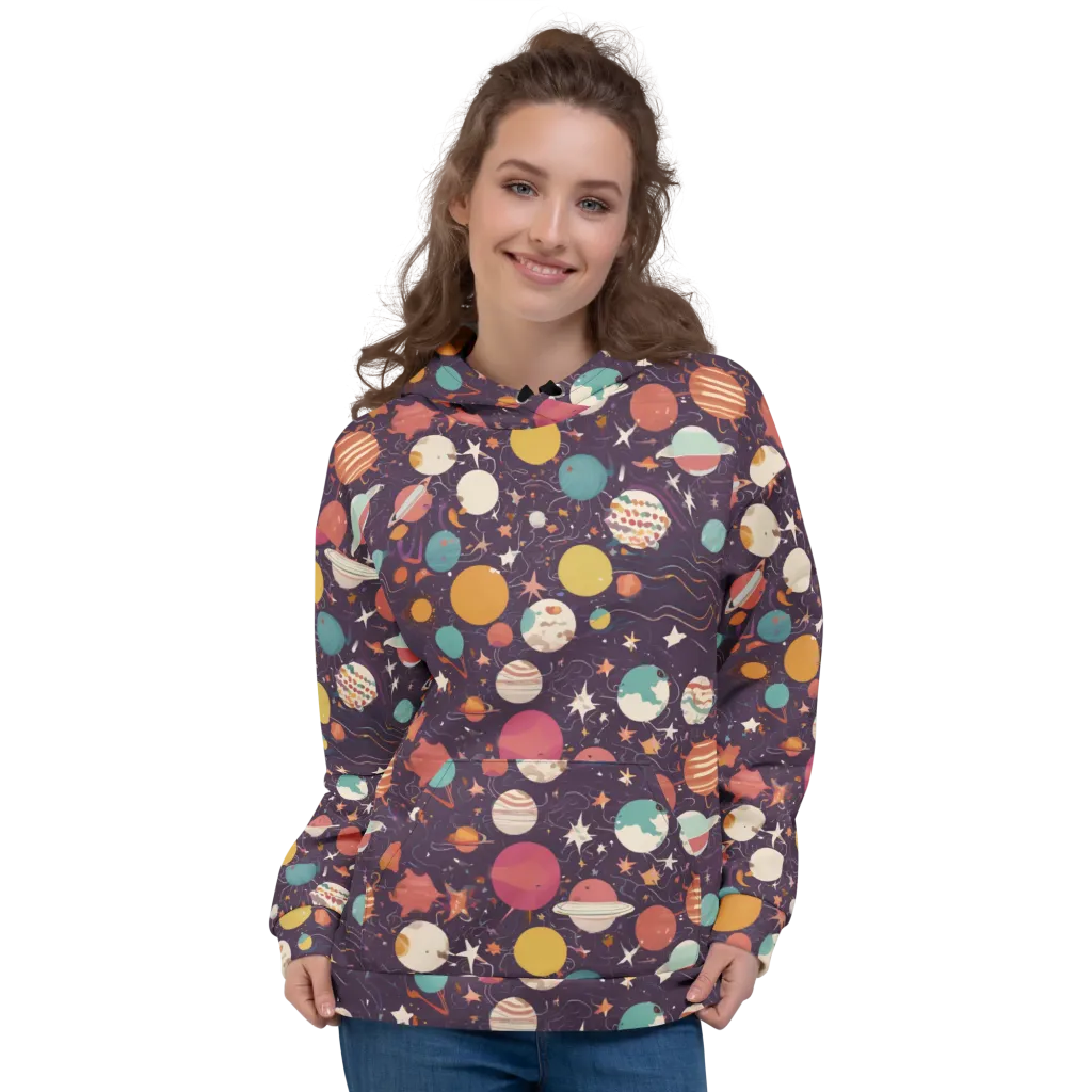 Saturn After Dark on Hoodie — Front
