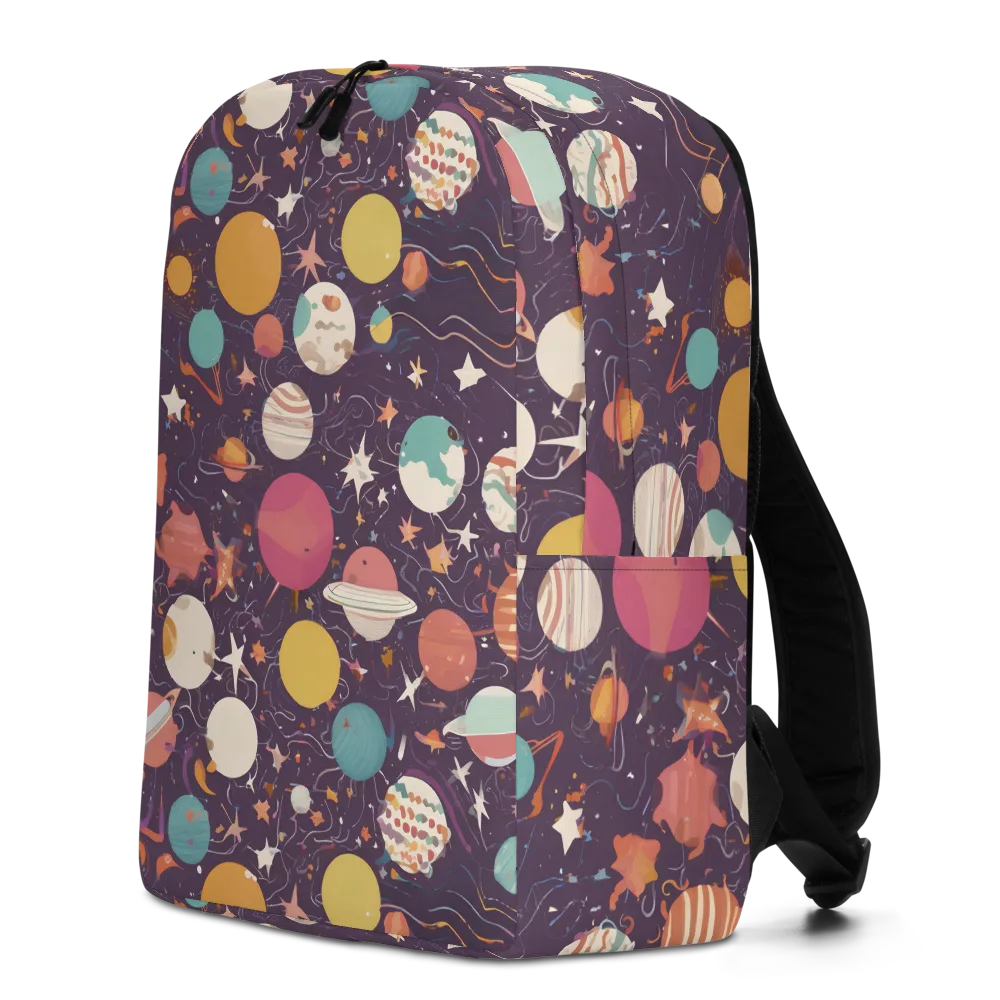 Saturn After Dark on Minimalist Backpack — Left