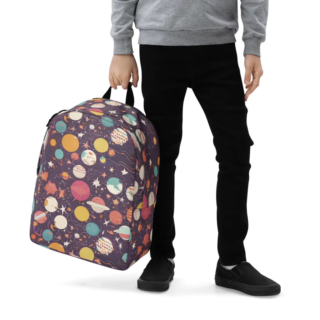 Saturn After Dark on Minimalist Backpack — Zoomed-in