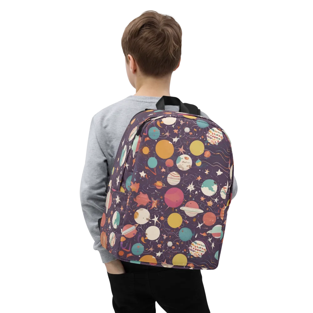 Saturn After Dark on Minimalist Backpack — Zoomed-in