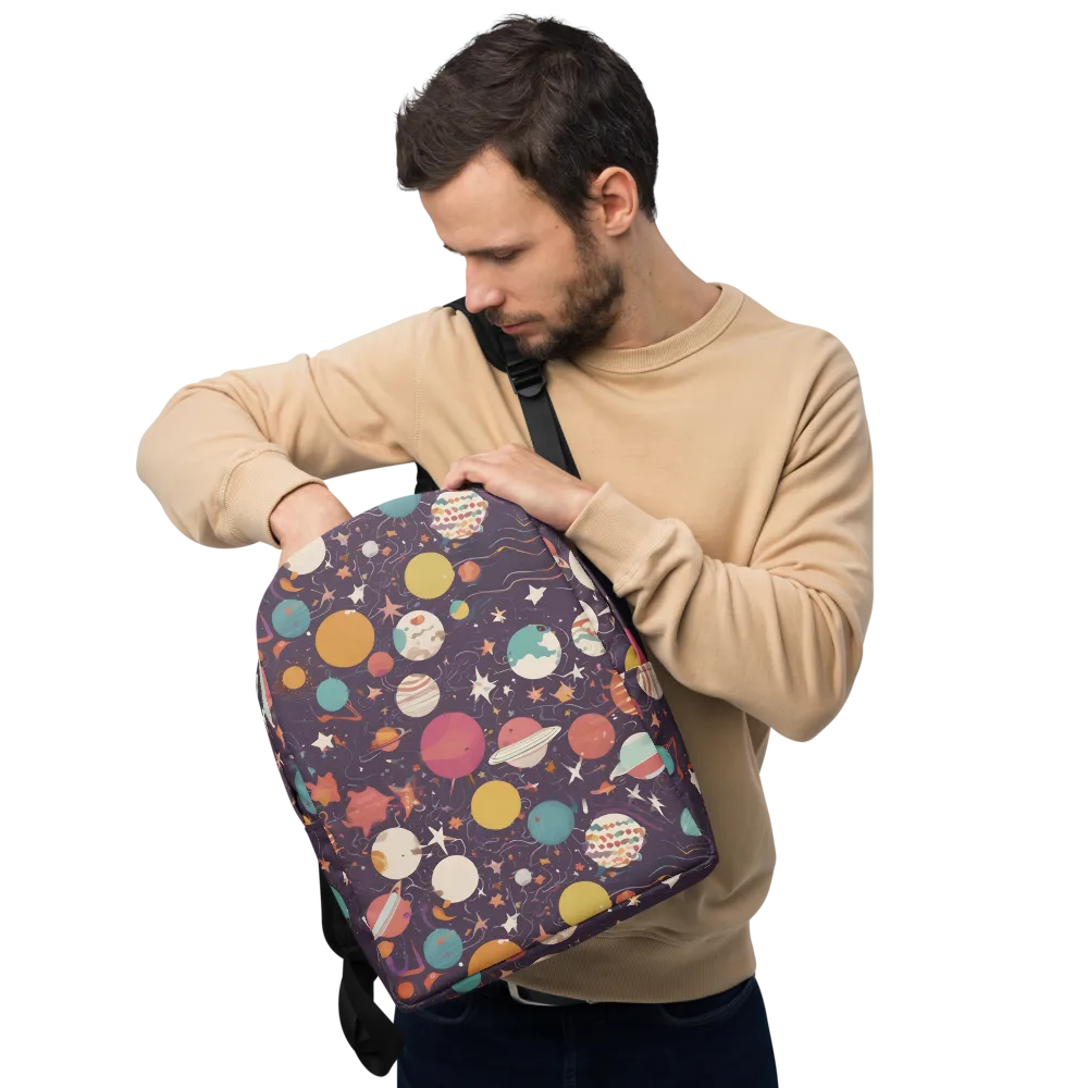Saturn After Dark on Minimalist Backpack — Front