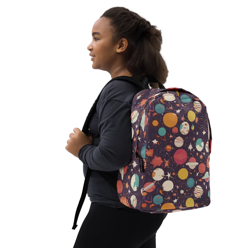 Saturn After Dark on Minimalist Backpack — Right Front