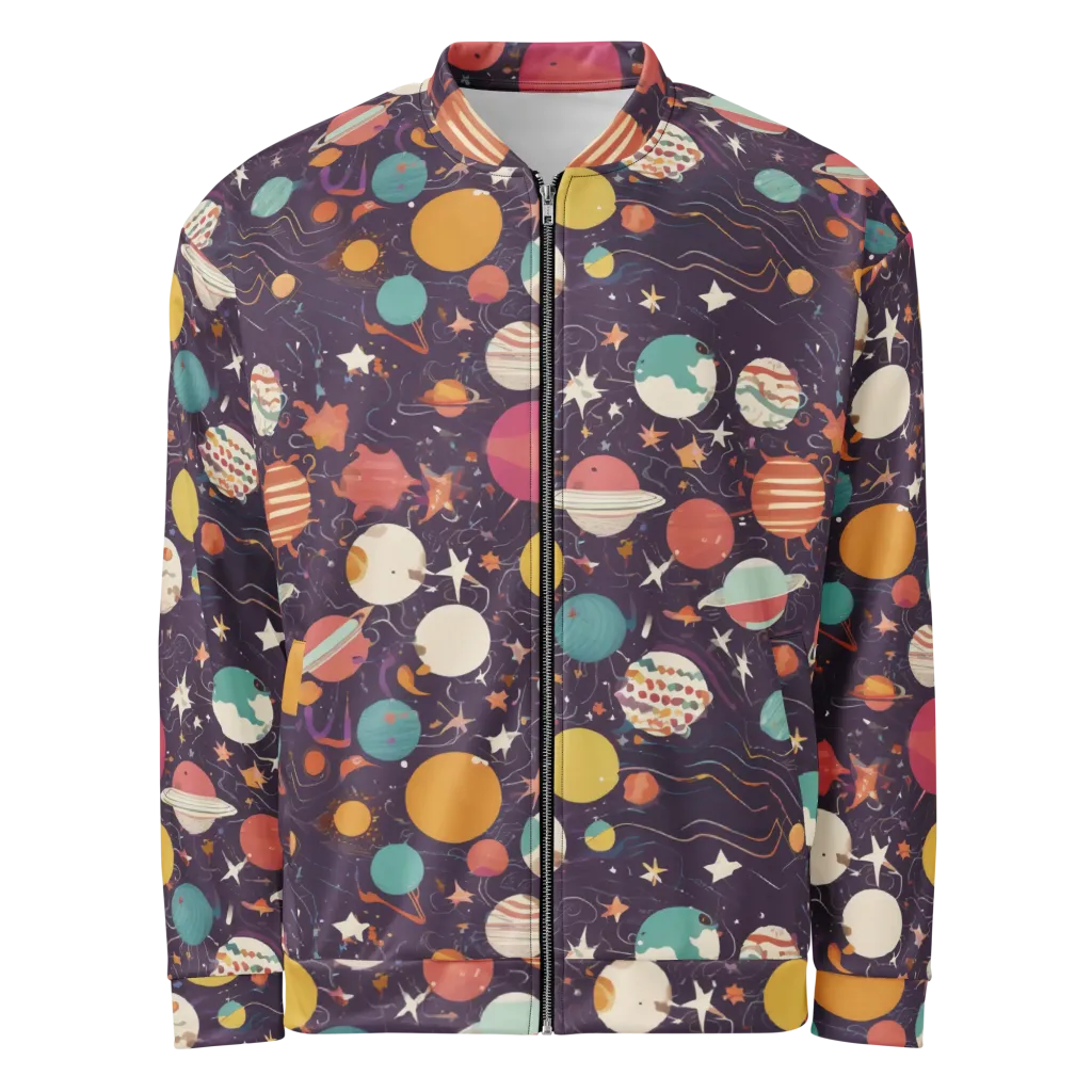 Saturn After Dark on Bomber Jacket — Front
