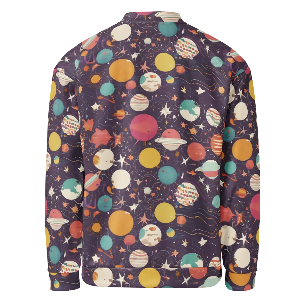 Saturn After Dark on Bomber Jacket — Back