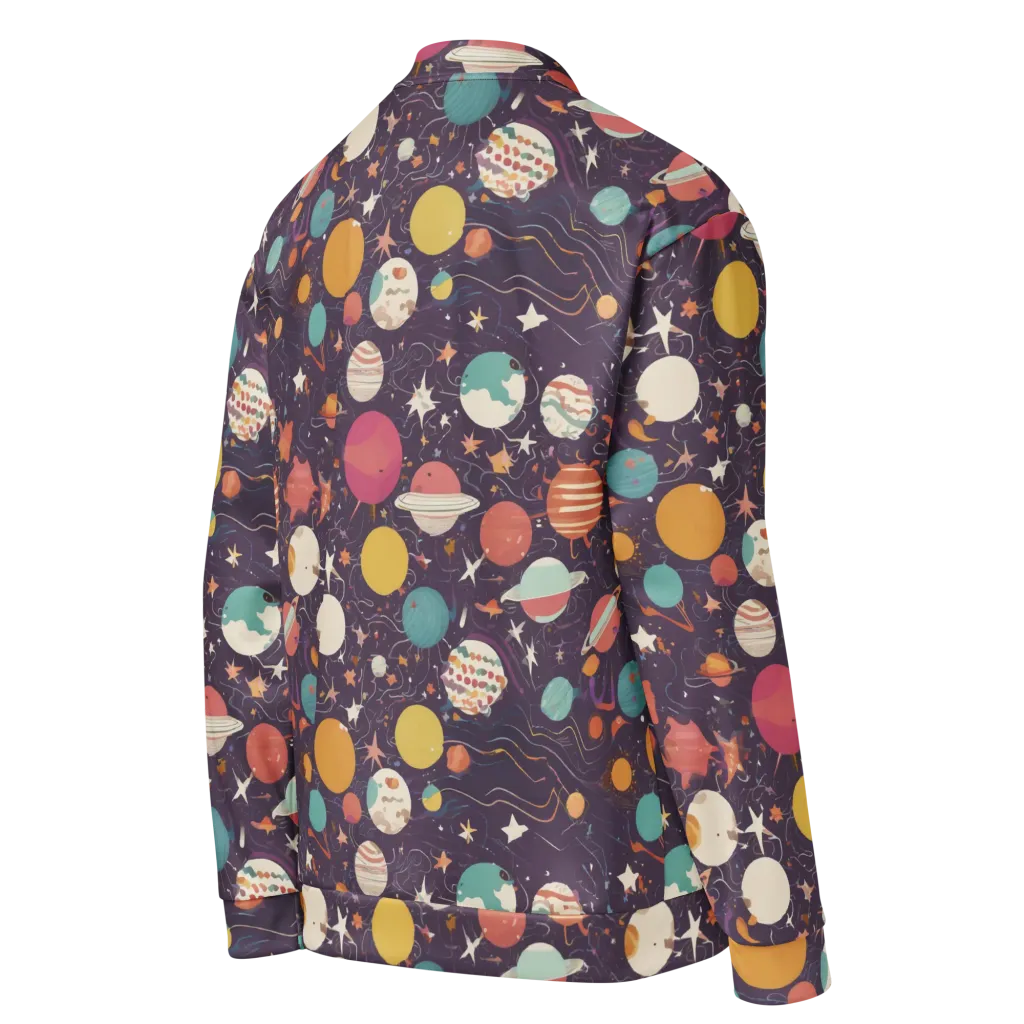 Saturn After Dark on Bomber Jacket — Right Back