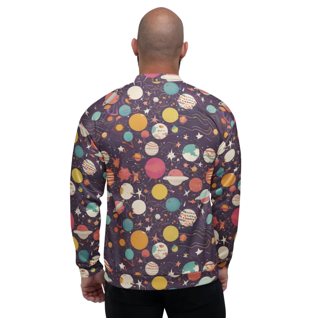 Saturn After Dark on Bomber Jacket — Back