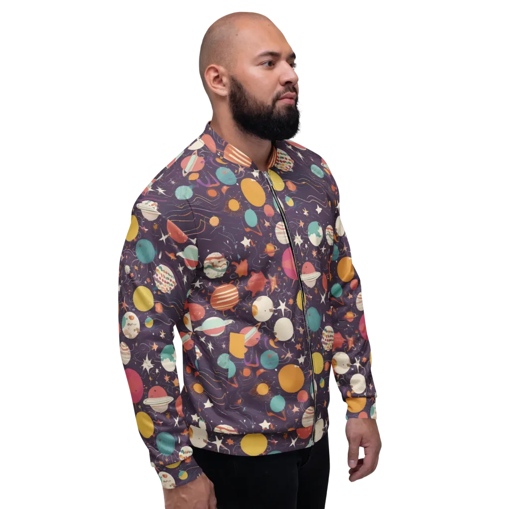 Saturn After Dark on Bomber Jacket — Right