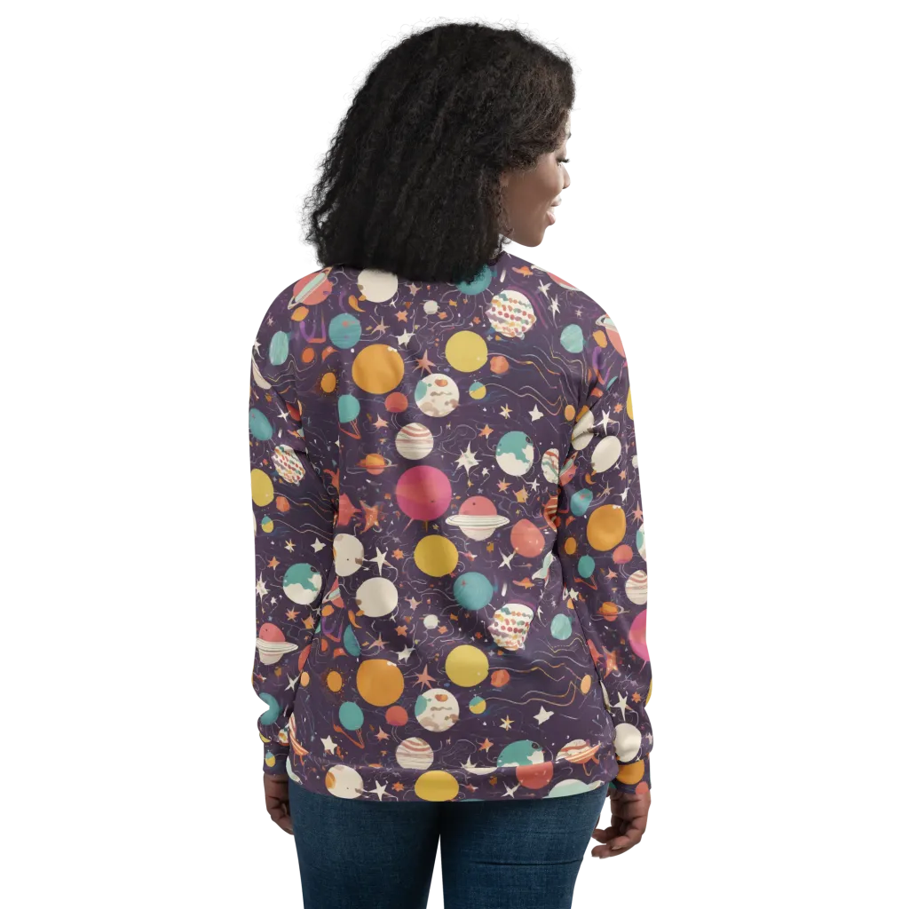 Saturn After Dark on Bomber Jacket — Back