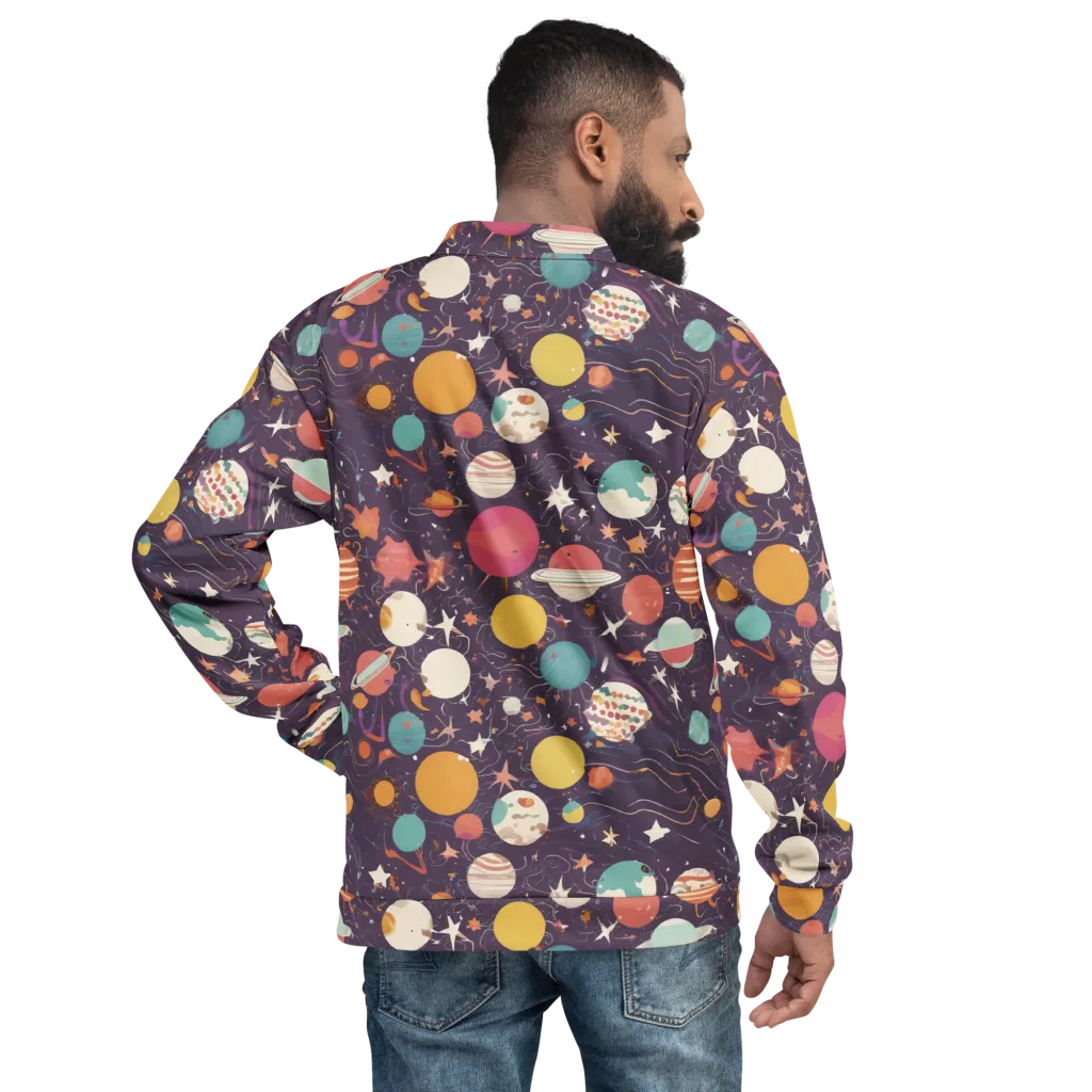 Saturn After Dark on Bomber Jacket — Back