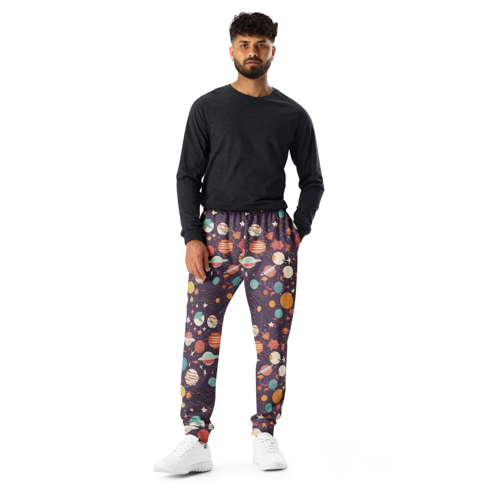Saturn After Dark on Men's Joggers — Front