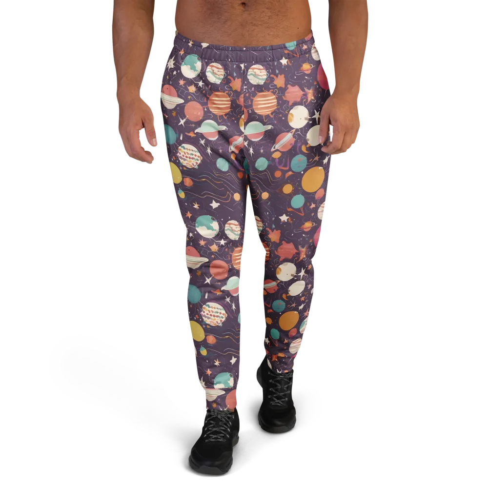 Saturn After Dark on Men's Joggers — Front