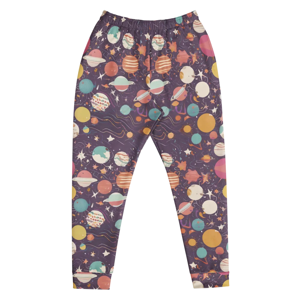 Saturn After Dark on Men's Joggers — Front