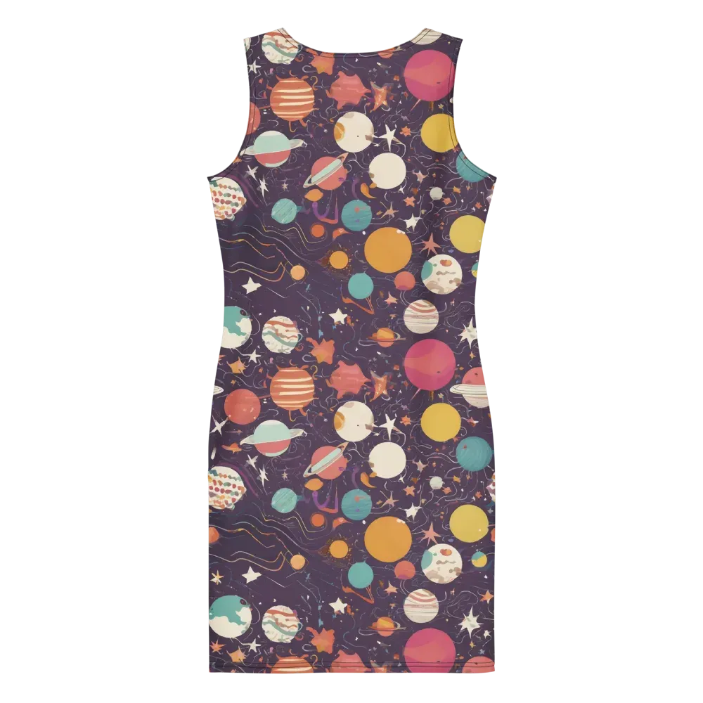 Saturn After Dark on Bodycon Dress — Back