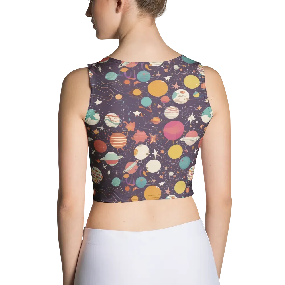 Saturn After Dark on Crop Top — Back