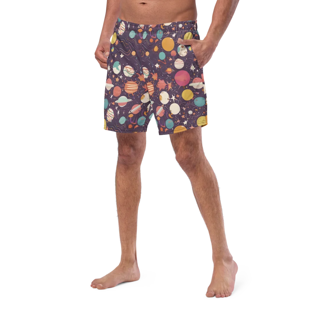 Saturn After Dark on Swim Trunks — Left Front
