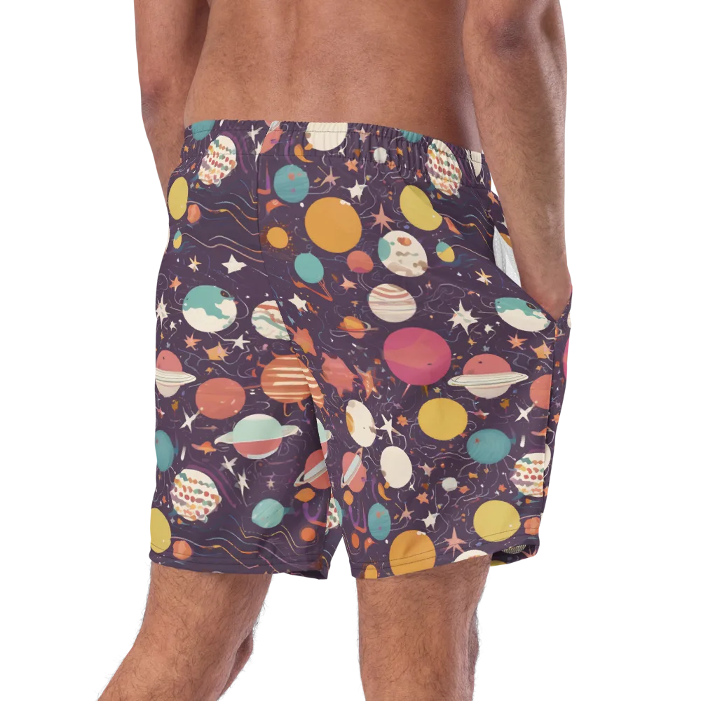 Saturn After Dark on Swim Trunks — Right Back