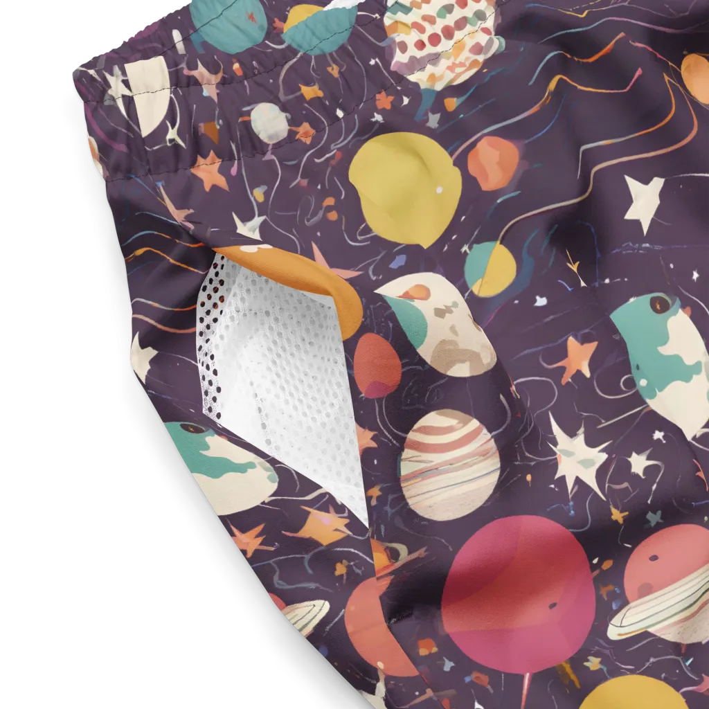 Saturn After Dark on Swim Trunks — Product details 2