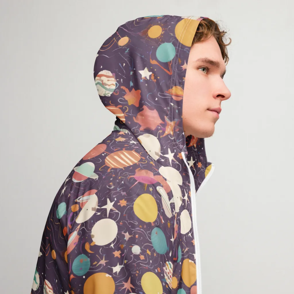 Saturn After Dark on Men's Windbreaker — Right