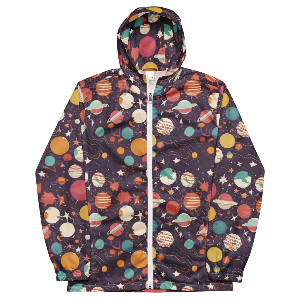 Saturn After Dark on Men's Windbreaker — Front
