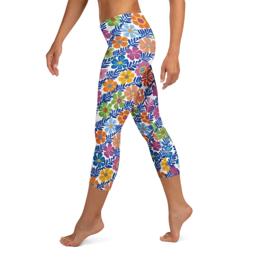 Botanical Cadence on a Capri Leggings