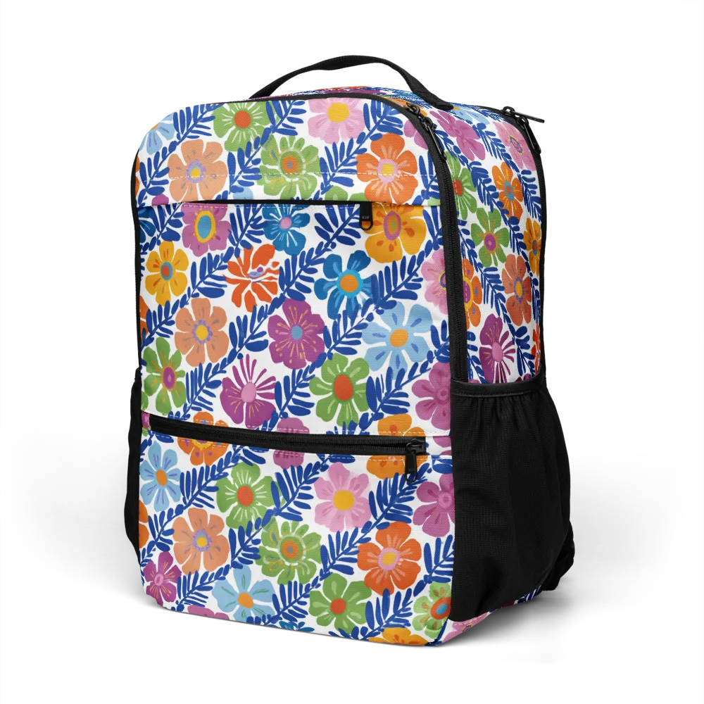 Botanical Cadence on Utility Backpack — Left Front