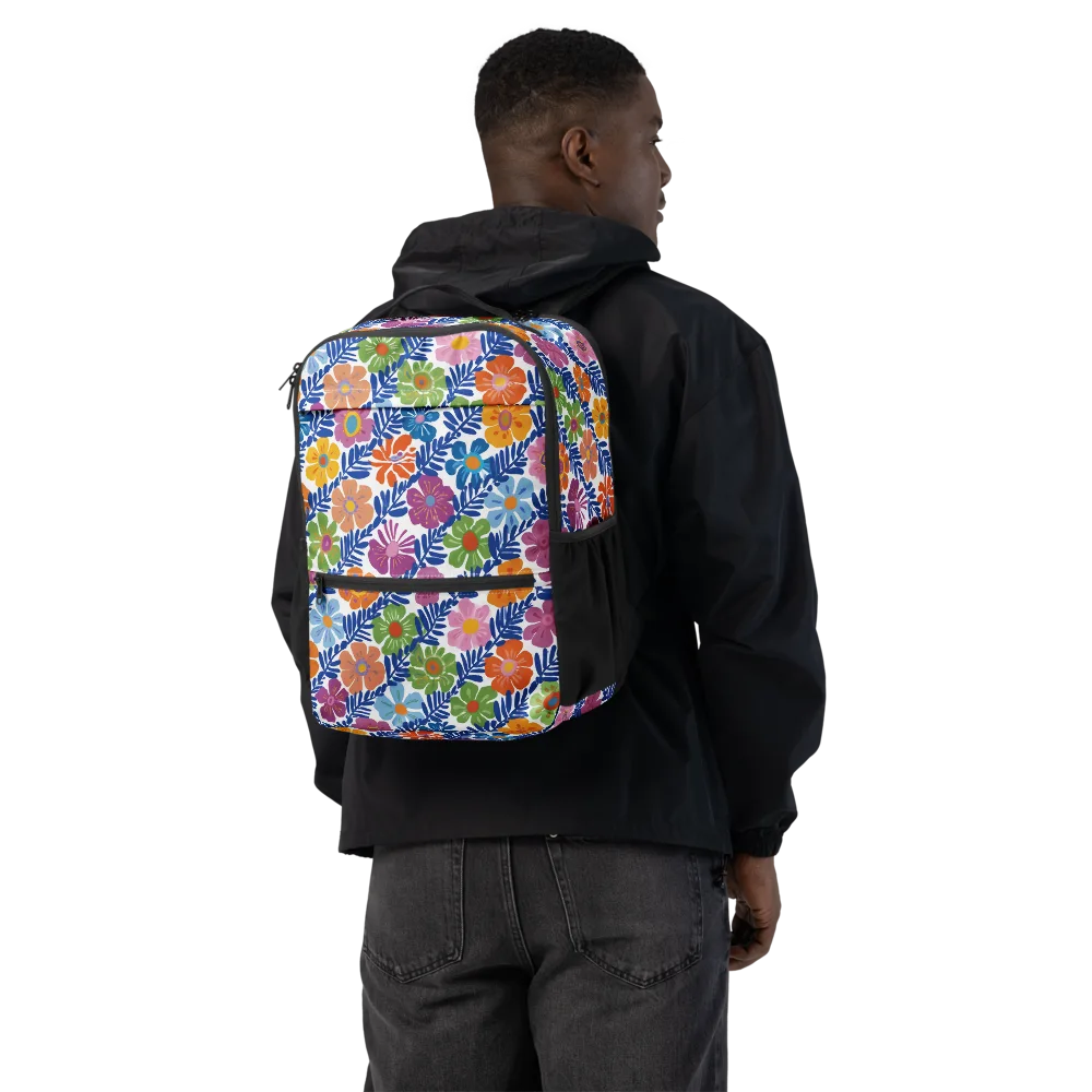 Botanical Cadence on Utility Backpack — Back