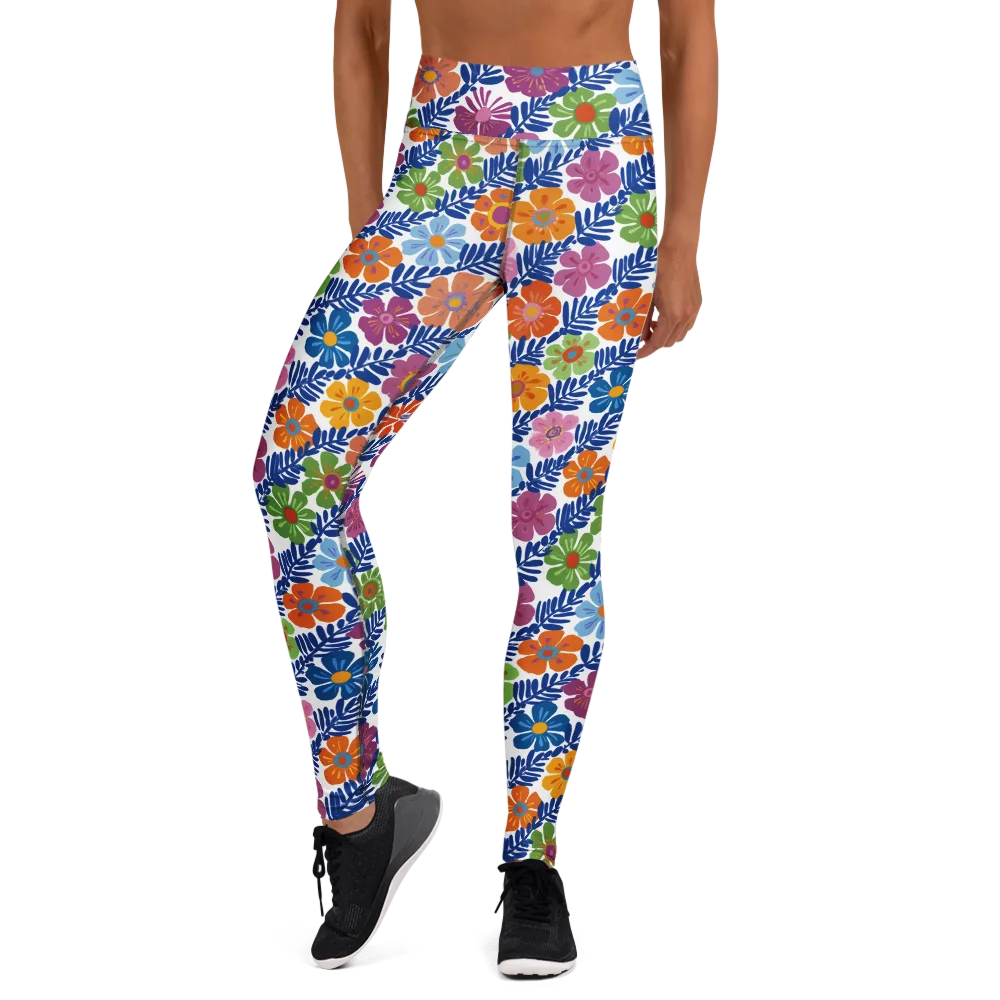 Botanical Cadence on Yoga Leggings — Front