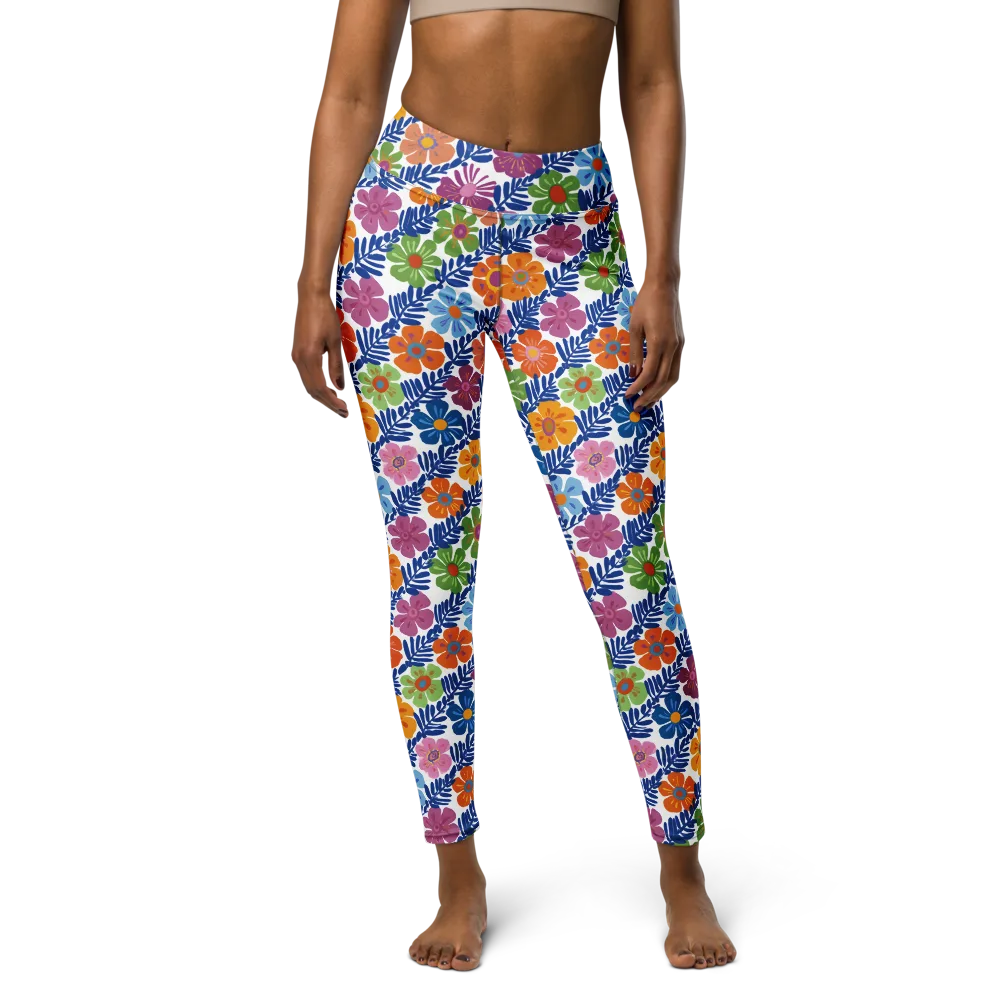 Botanical Cadence on Yoga Leggings — Front