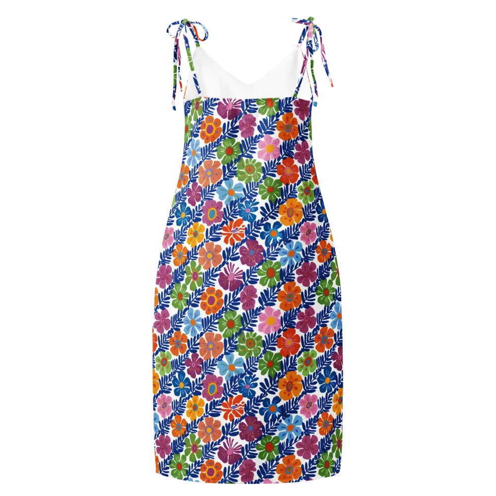 Botanical Cadence on Slip Dress — Back