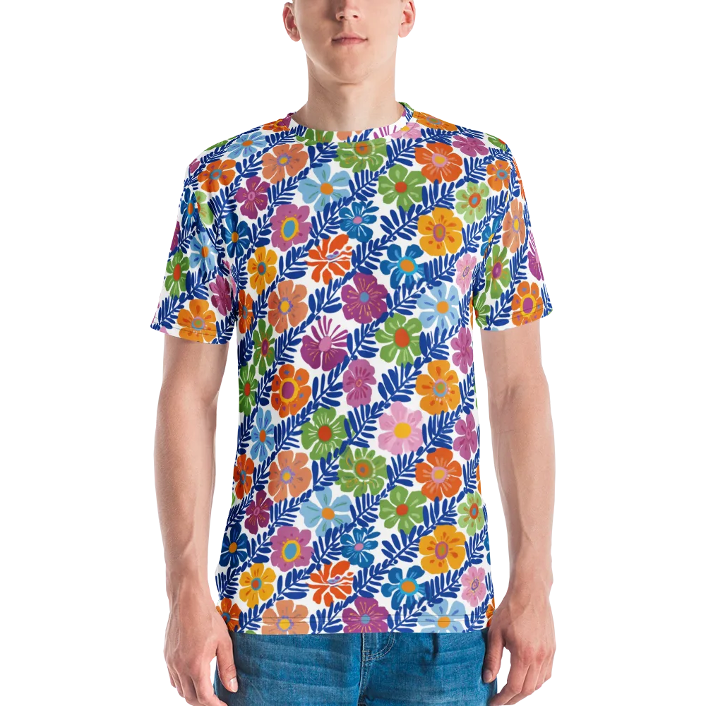 Botanical Cadence on Men's Crew Neck T-Shirt — Front