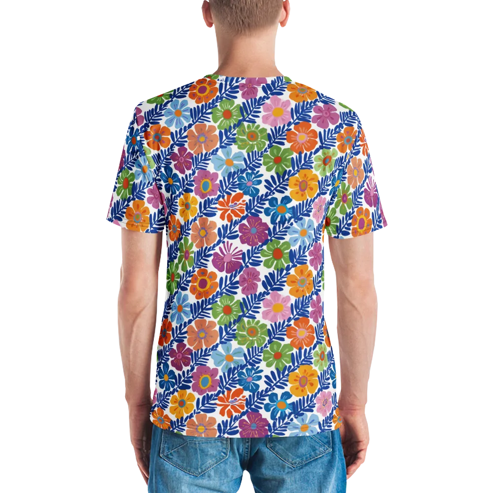 Botanical Cadence on Men's Crew Neck T-Shirt — Back