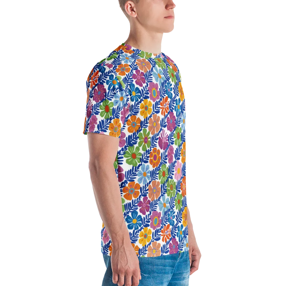 Botanical Cadence on Men's Crew Neck T-Shirt — Right