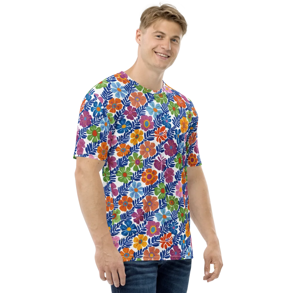 Botanical Cadence on Men's Crew Neck T-Shirt — Right