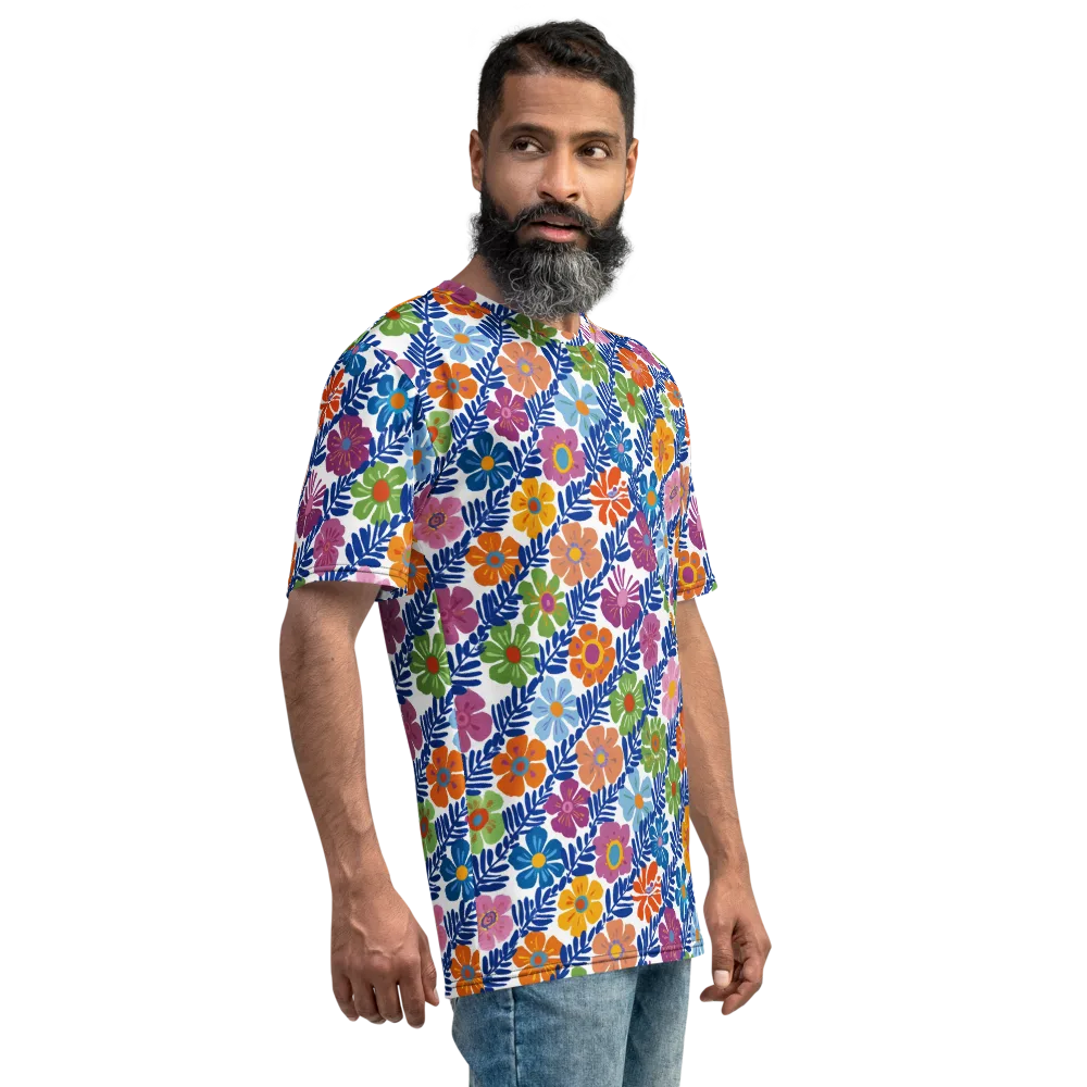 Botanical Cadence on Men's Crew Neck T-Shirt — Right