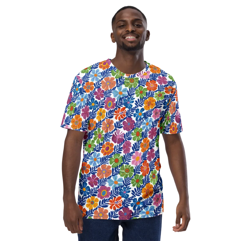Botanical Cadence on Men's Crew Neck T-Shirt — Front