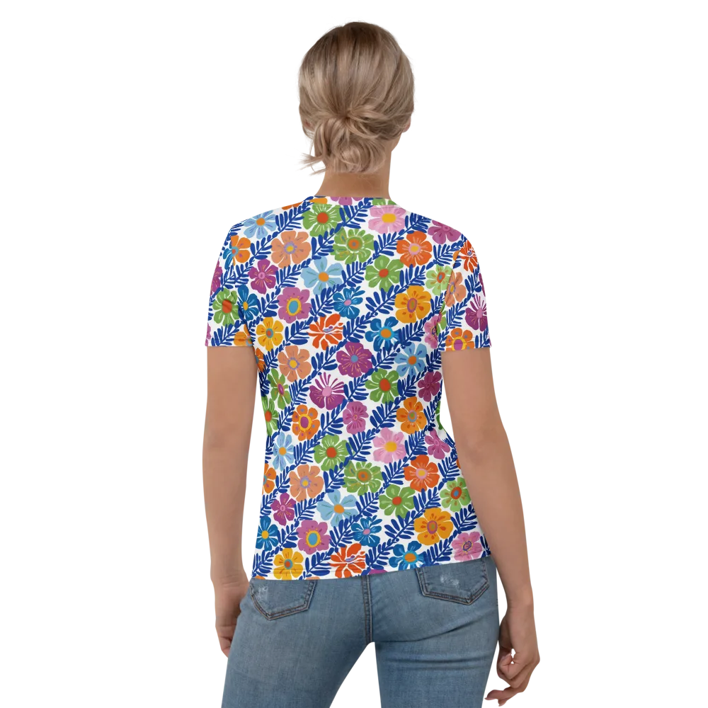 Botanical Cadence on Women's Crew Neck T-Shirt — Back