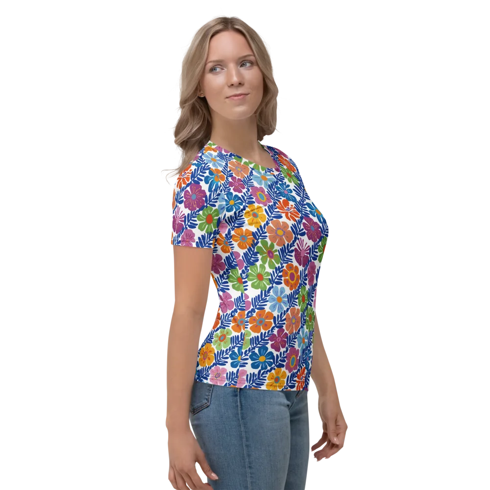 Botanical Cadence on Women's Crew Neck T-Shirt — Right