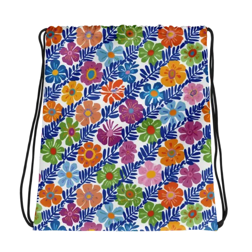 Botanical Cadence on a Drawstring Bag