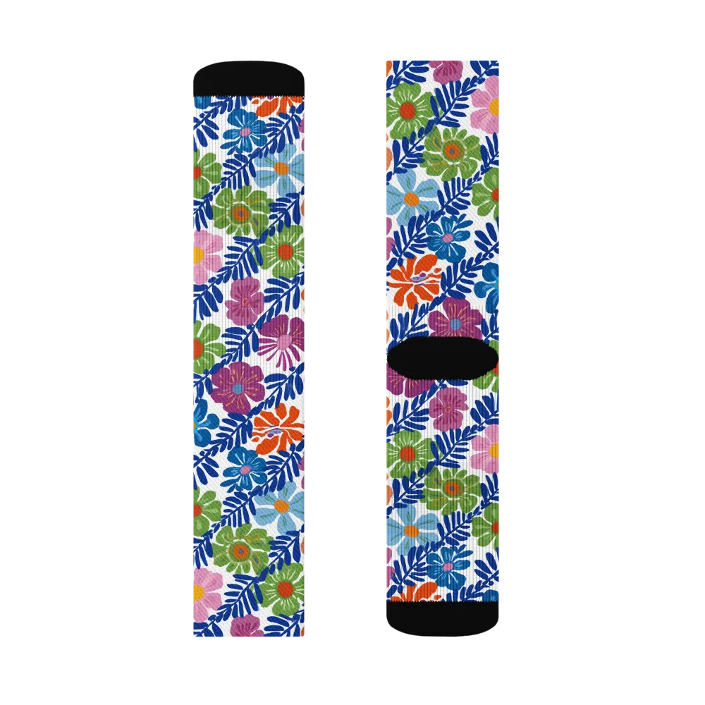 Botanical Cadence on Socks — Right Sock