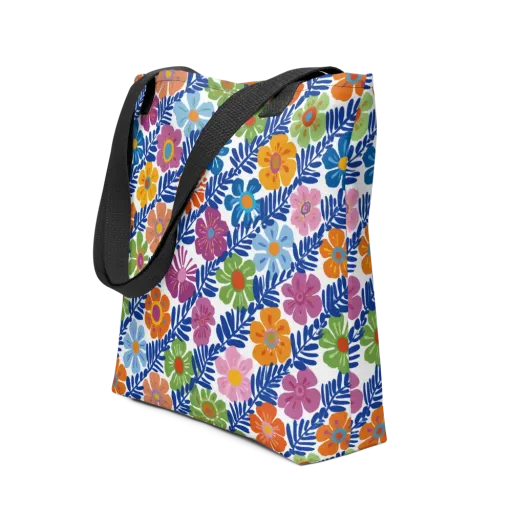 Botanical Cadence on a Tote Bag