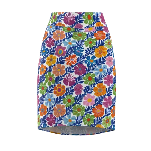 Botanical Cadence on a Pencil Skirt