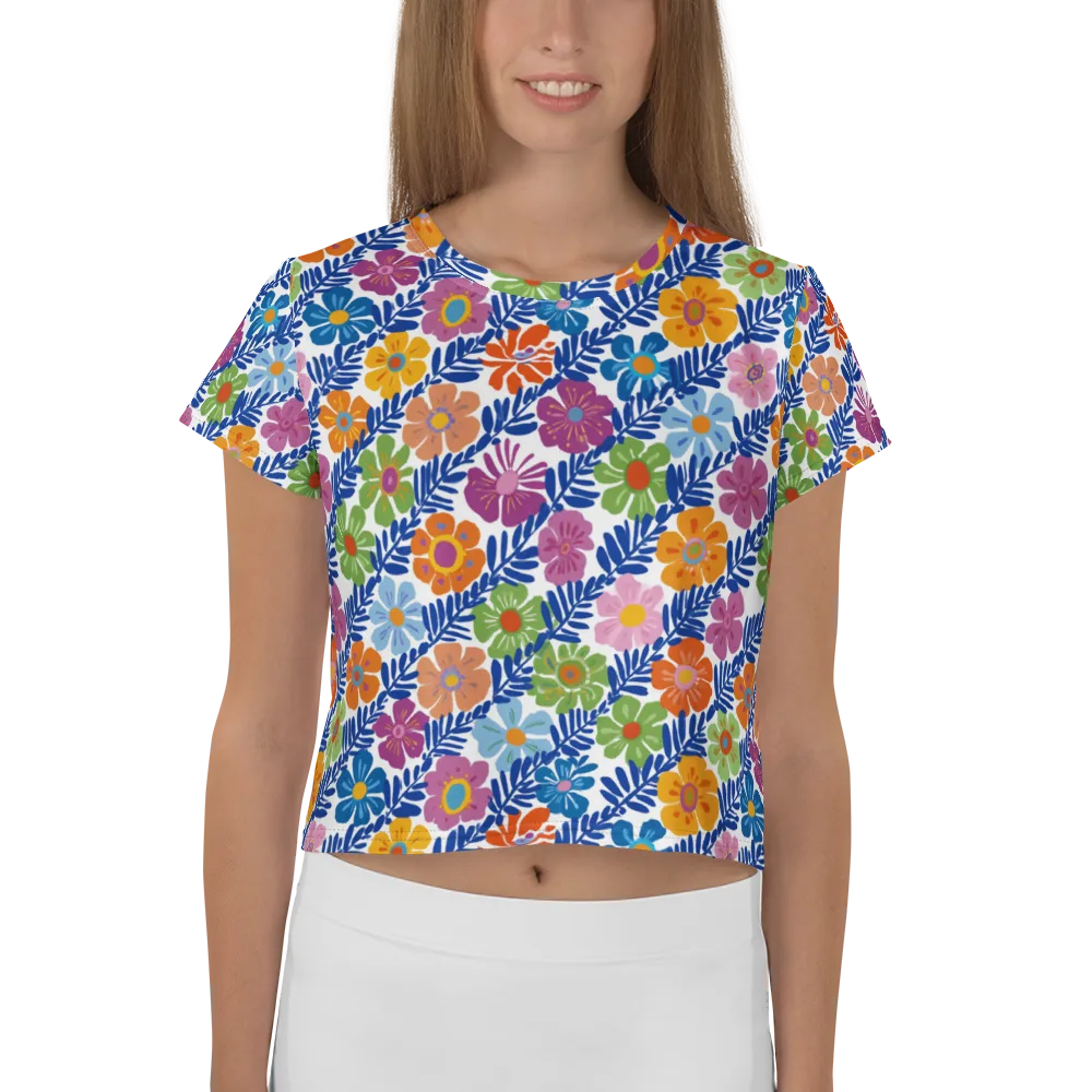 Botanical Cadence on Crop Tee — Front